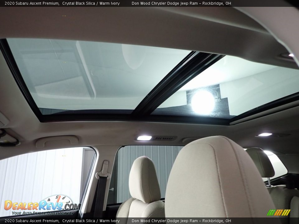 2020 Subaru Ascent Premium Crystal Black Silica / Warm Ivory Photo #2