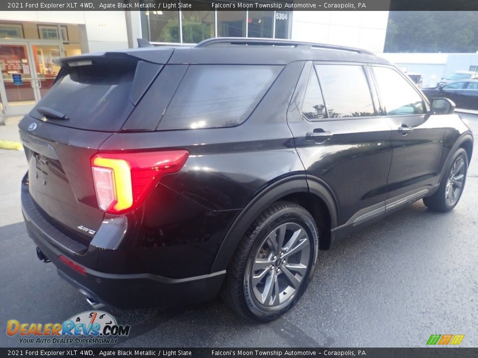 2021 Ford Explorer XLT 4WD Agate Black Metallic / Light Slate Photo #2