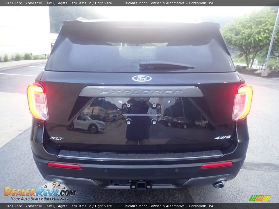 2021 Ford Explorer XLT 4WD Agate Black Metallic / Light Slate Photo #3