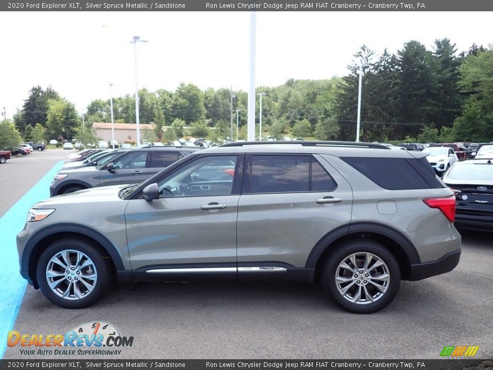 2020 Ford Explorer XLT Silver Spruce Metallic / Sandstone Photo #8