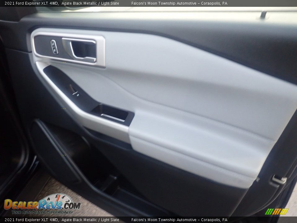 2021 Ford Explorer XLT 4WD Agate Black Metallic / Light Slate Photo #16