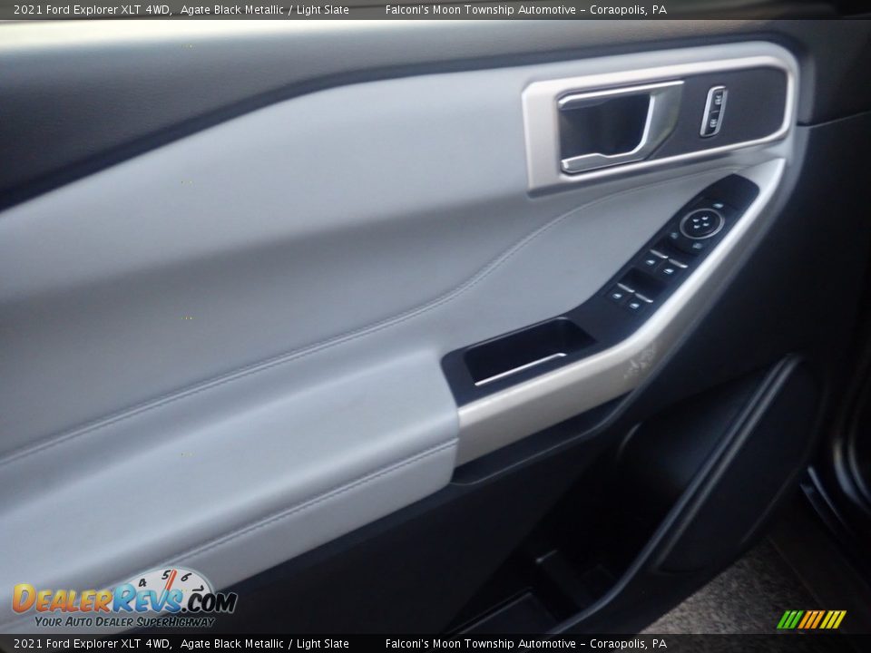 2021 Ford Explorer XLT 4WD Agate Black Metallic / Light Slate Photo #23