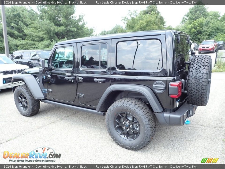 2024 Jeep Wrangler 4-Door Willys 4xe Hybrid Black / Black Photo #3