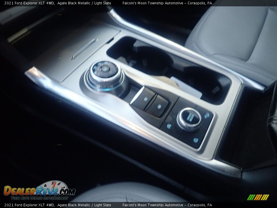 2021 Ford Explorer XLT 4WD Agate Black Metallic / Light Slate Photo #25