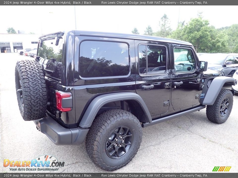 2024 Jeep Wrangler 4-Door Willys 4xe Hybrid Black / Black Photo #5