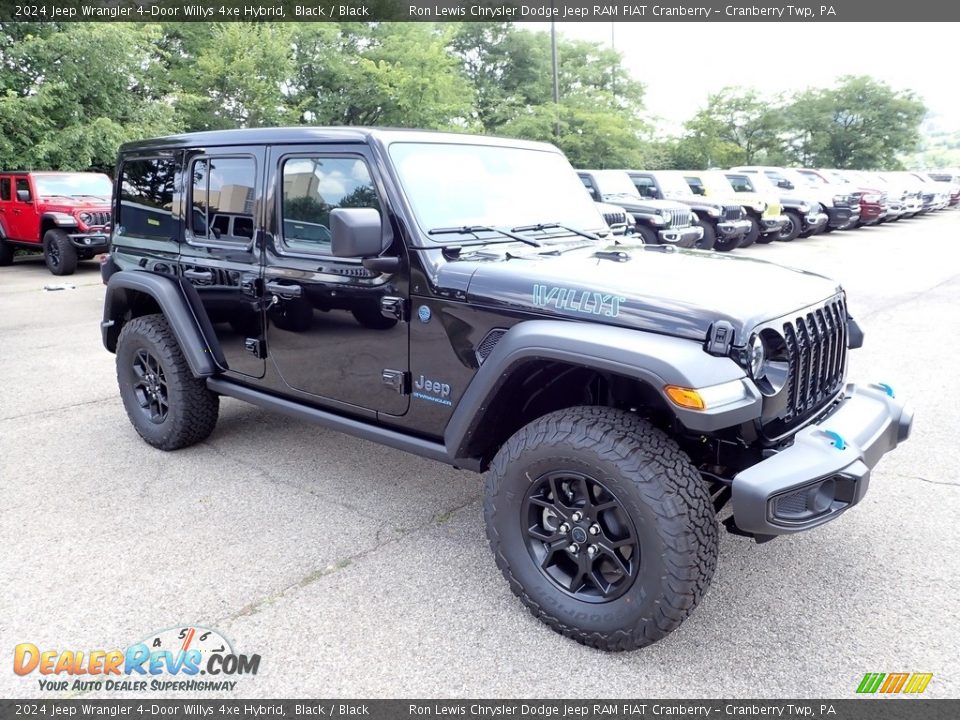 Front 3/4 View of 2024 Jeep Wrangler 4-Door Willys 4xe Hybrid Photo #7