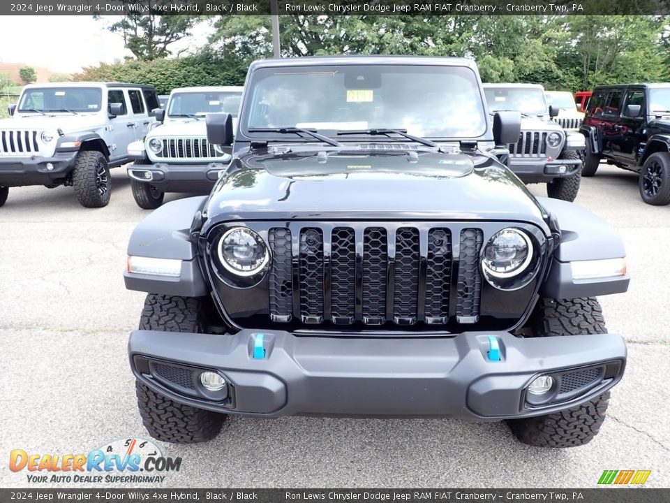 2024 Jeep Wrangler 4-Door Willys 4xe Hybrid Black / Black Photo #8