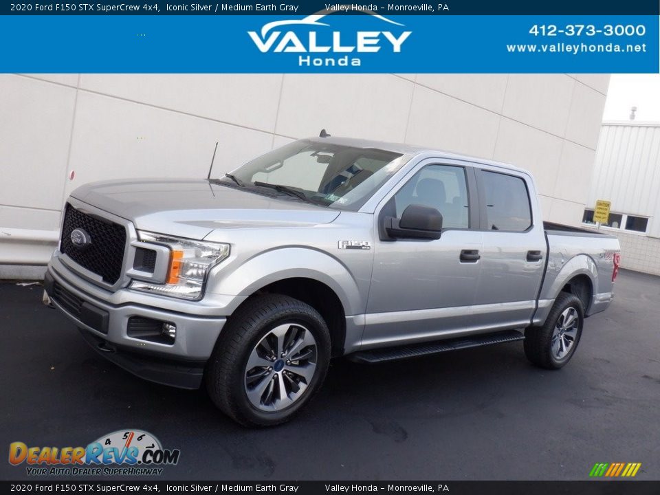 2020 Ford F150 STX SuperCrew 4x4 Iconic Silver / Medium Earth Gray Photo #1