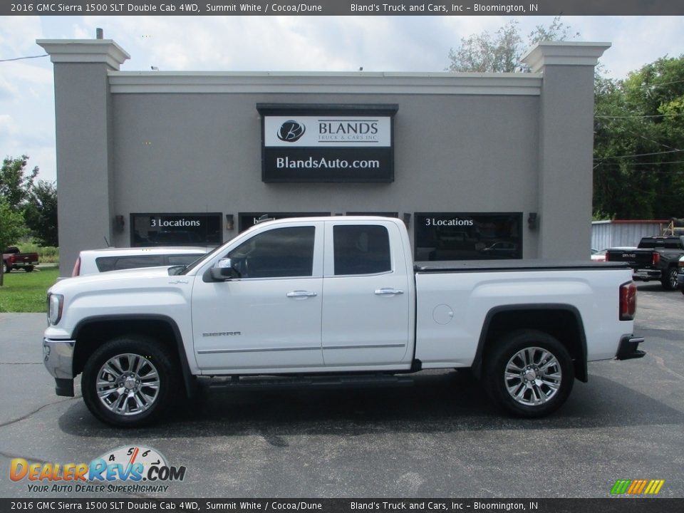 2016 GMC Sierra 1500 SLT Double Cab 4WD Summit White / Cocoa/Dune Photo #1