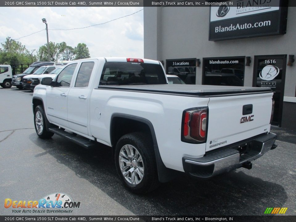 2016 GMC Sierra 1500 SLT Double Cab 4WD Summit White / Cocoa/Dune Photo #3