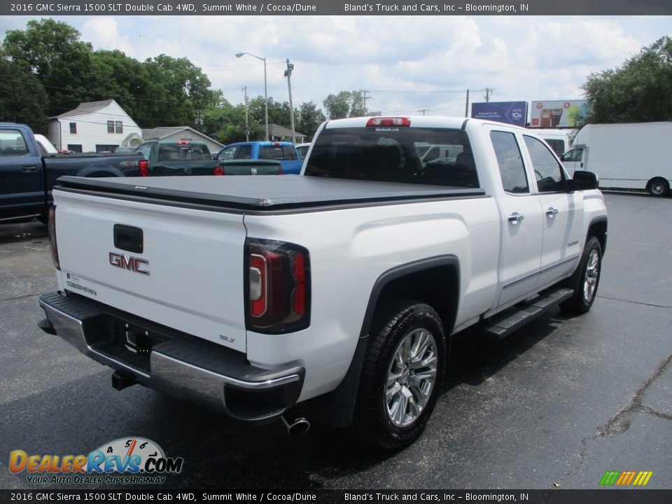 2016 GMC Sierra 1500 SLT Double Cab 4WD Summit White / Cocoa/Dune Photo #4