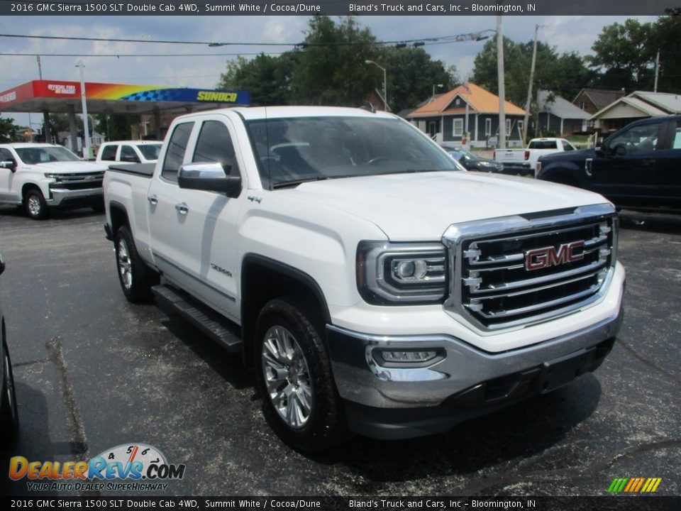 2016 GMC Sierra 1500 SLT Double Cab 4WD Summit White / Cocoa/Dune Photo #5