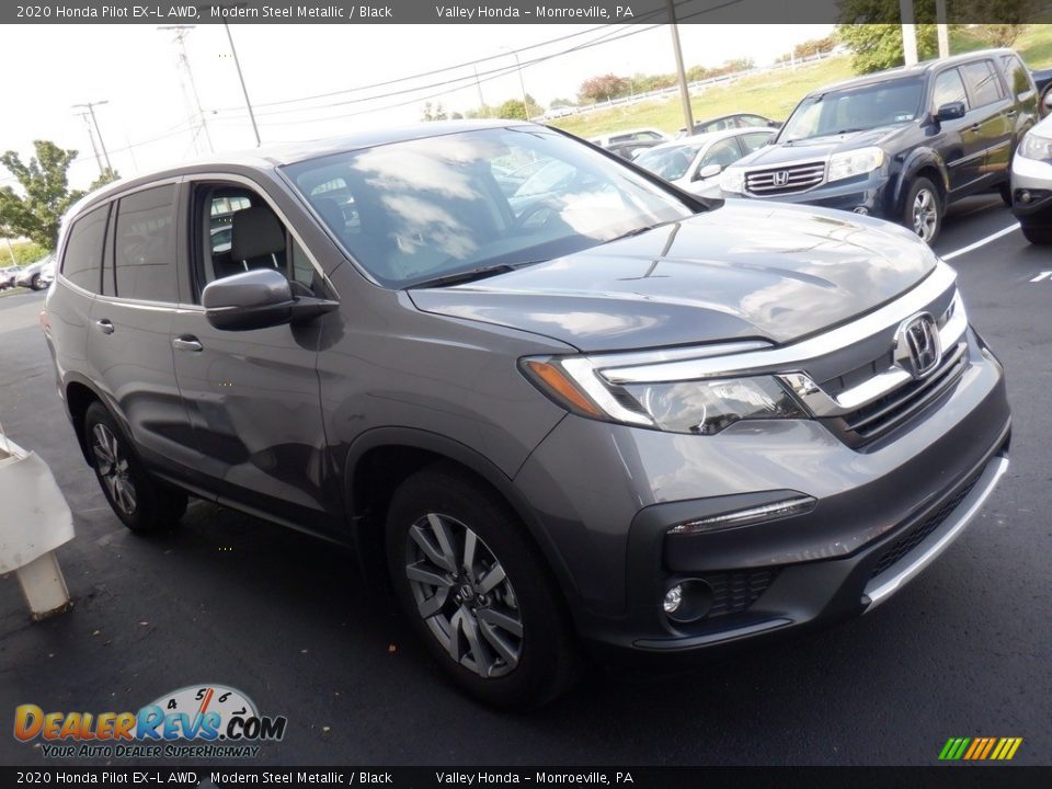 2020 Honda Pilot EX-L AWD Modern Steel Metallic / Black Photo #4