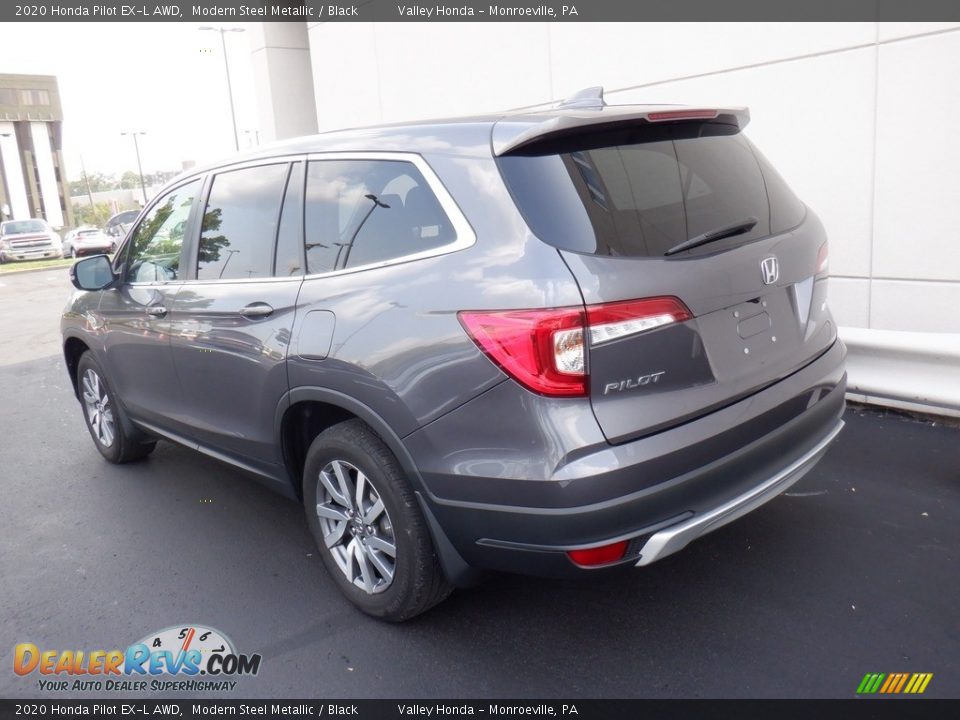 2020 Honda Pilot EX-L AWD Modern Steel Metallic / Black Photo #8