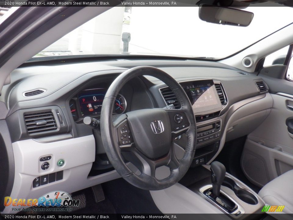 2020 Honda Pilot EX-L AWD Modern Steel Metallic / Black Photo #10
