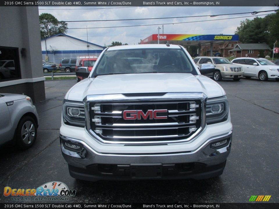 2016 GMC Sierra 1500 SLT Double Cab 4WD Summit White / Cocoa/Dune Photo #24