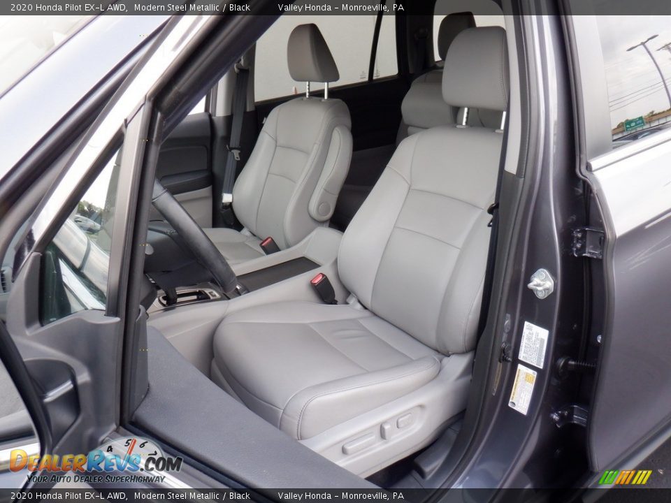 2020 Honda Pilot EX-L AWD Modern Steel Metallic / Black Photo #14