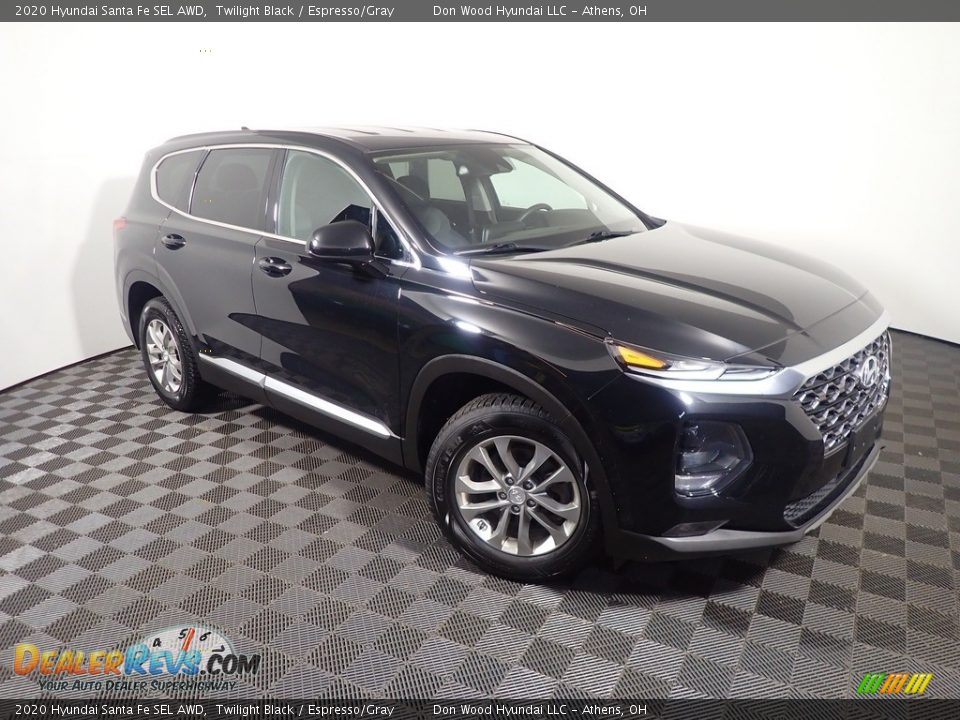 2020 Hyundai Santa Fe SEL AWD Twilight Black / Espresso/Gray Photo #3