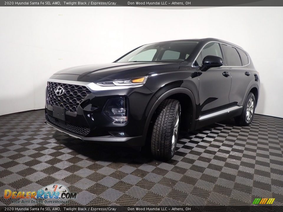 2020 Hyundai Santa Fe SEL AWD Twilight Black / Espresso/Gray Photo #7
