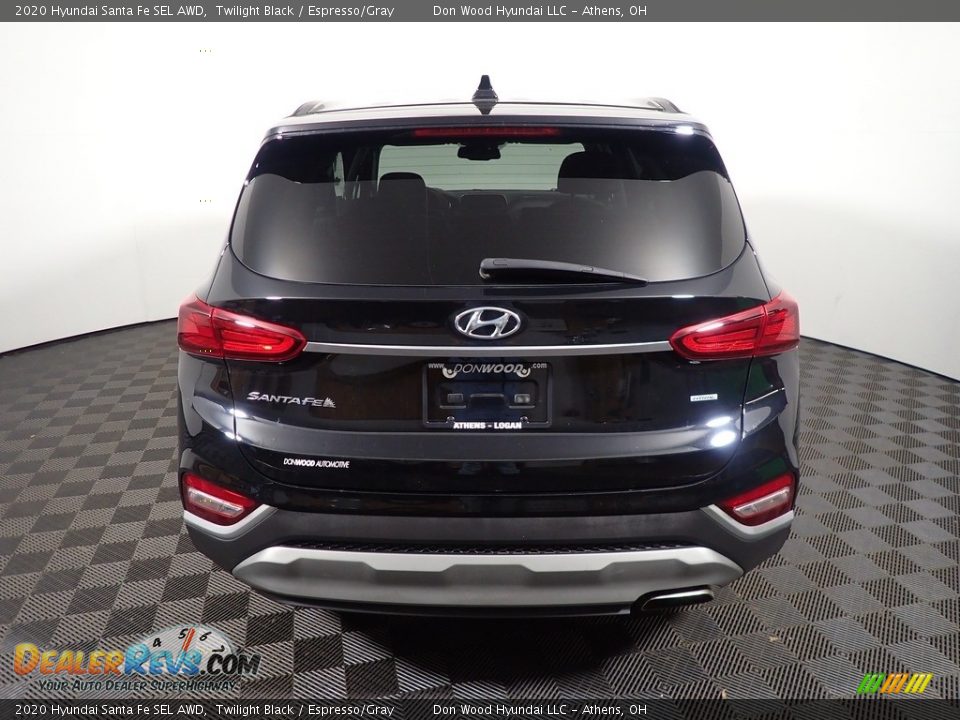 2020 Hyundai Santa Fe SEL AWD Twilight Black / Espresso/Gray Photo #11