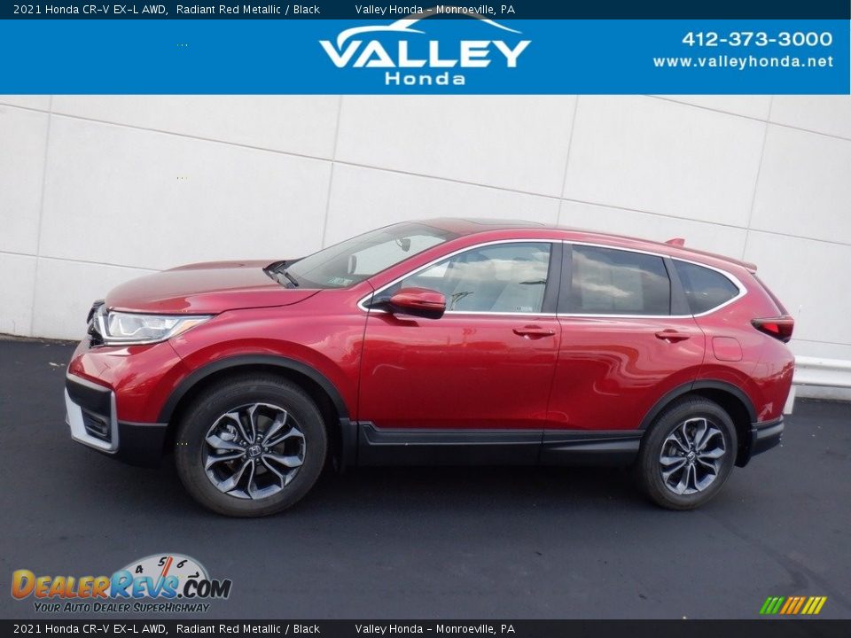 2021 Honda CR-V EX-L AWD Radiant Red Metallic / Black Photo #2