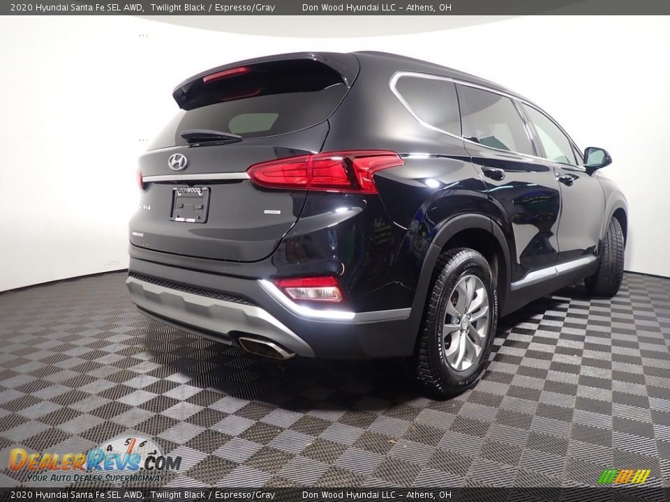 2020 Hyundai Santa Fe SEL AWD Twilight Black / Espresso/Gray Photo #14