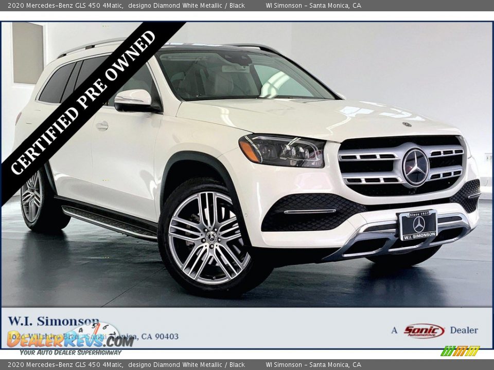 2020 Mercedes-Benz GLS 450 4Matic designo Diamond White Metallic / Black Photo #1