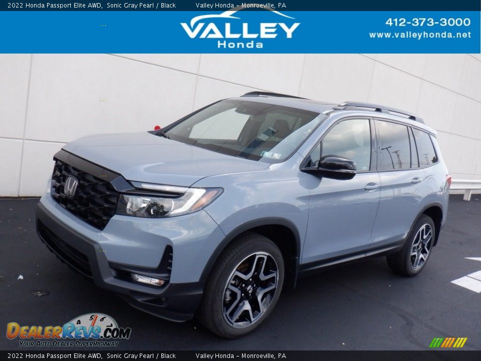 2022 Honda Passport Elite AWD Sonic Gray Pearl / Black Photo #1