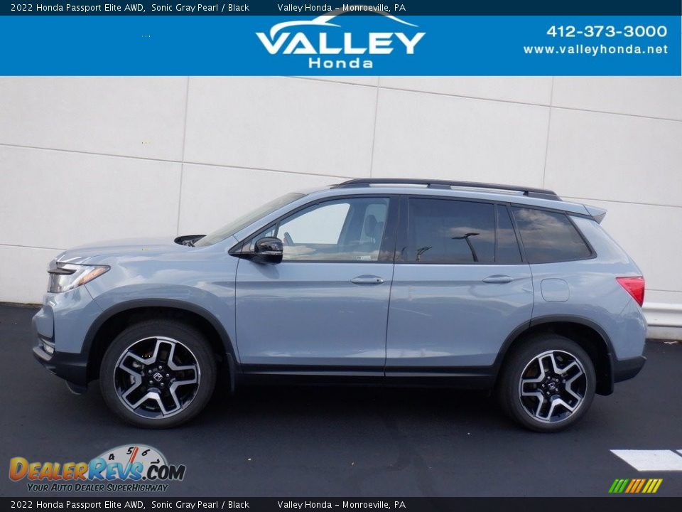 2022 Honda Passport Elite AWD Sonic Gray Pearl / Black Photo #2