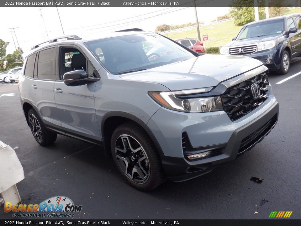 2022 Honda Passport Elite AWD Sonic Gray Pearl / Black Photo #6