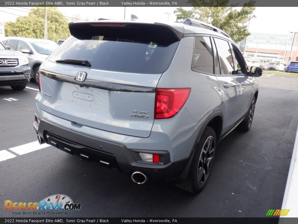 2022 Honda Passport Elite AWD Sonic Gray Pearl / Black Photo #7