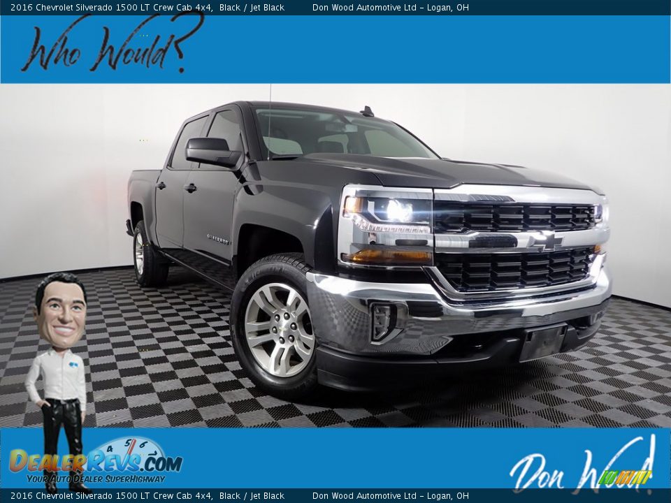 2016 Chevrolet Silverado 1500 LT Crew Cab 4x4 Black / Jet Black Photo #1