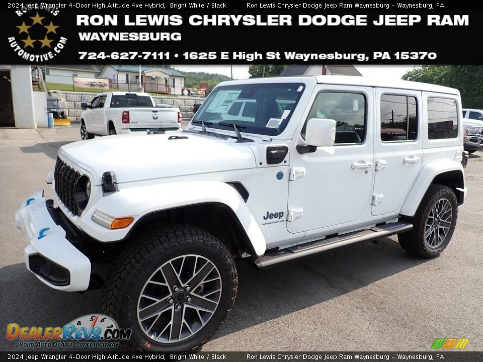 2024 Jeep Wrangler 4-Door High Altitude 4xe Hybrid Bright White / Black Photo #1