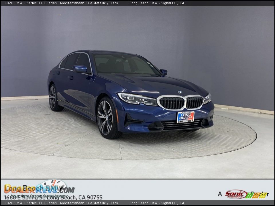 2020 BMW 3 Series 330i Sedan Mediterranean Blue Metallic / Black Photo #1
