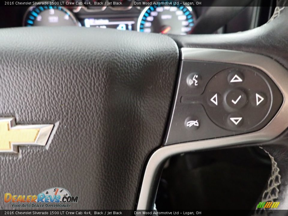 2016 Chevrolet Silverado 1500 LT Crew Cab 4x4 Black / Jet Black Photo #17