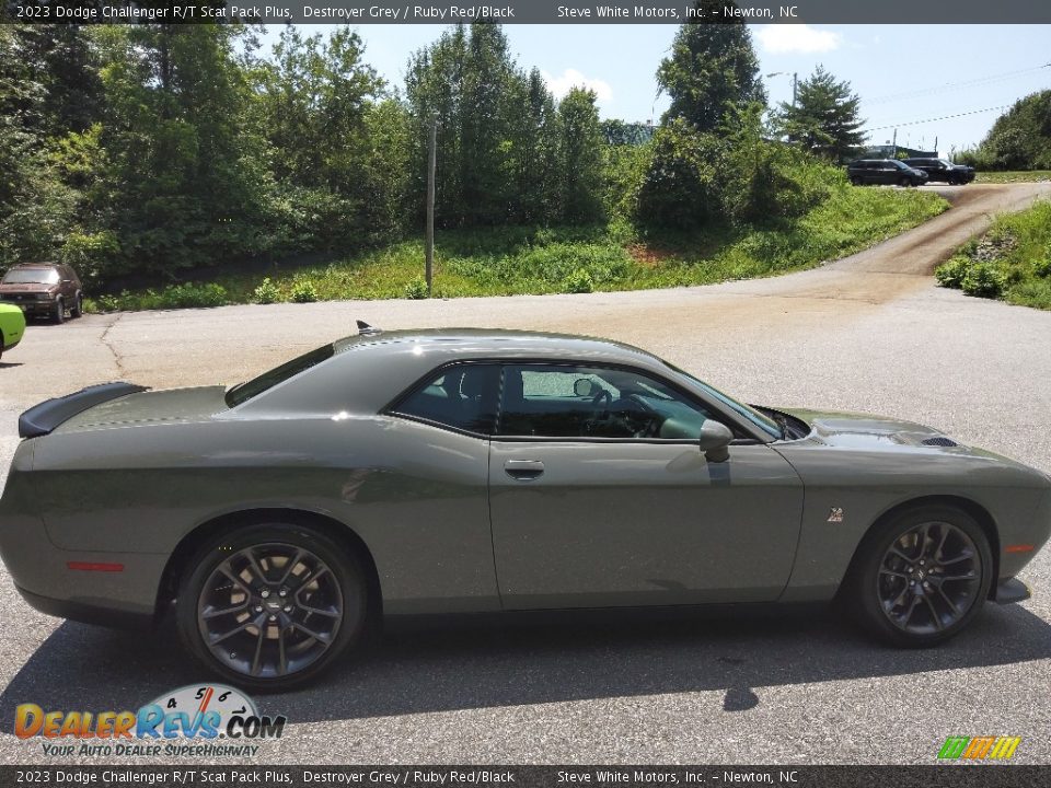 2023 Dodge Challenger R/T Scat Pack Plus Destroyer Grey / Ruby Red/Black Photo #6