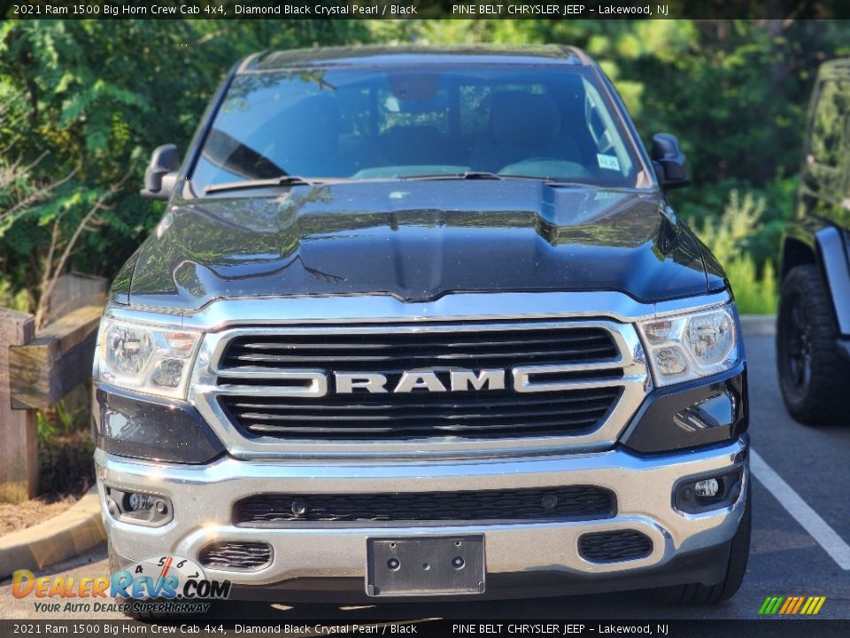 2021 Ram 1500 Big Horn Crew Cab 4x4 Diamond Black Crystal Pearl / Black Photo #2