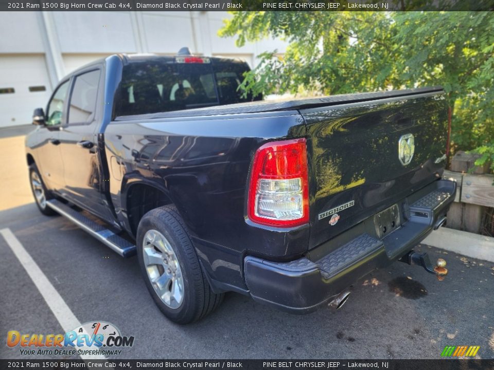 2021 Ram 1500 Big Horn Crew Cab 4x4 Diamond Black Crystal Pearl / Black Photo #3