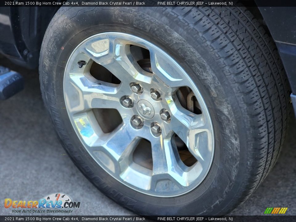 2021 Ram 1500 Big Horn Crew Cab 4x4 Diamond Black Crystal Pearl / Black Photo #6