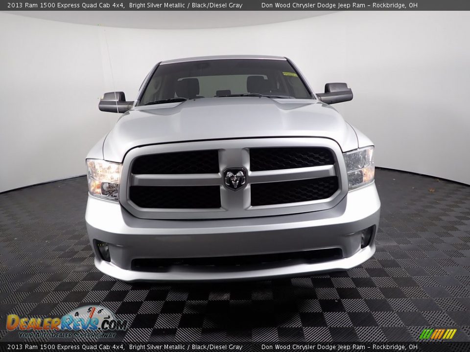 2013 Ram 1500 Express Quad Cab 4x4 Bright Silver Metallic / Black/Diesel Gray Photo #2