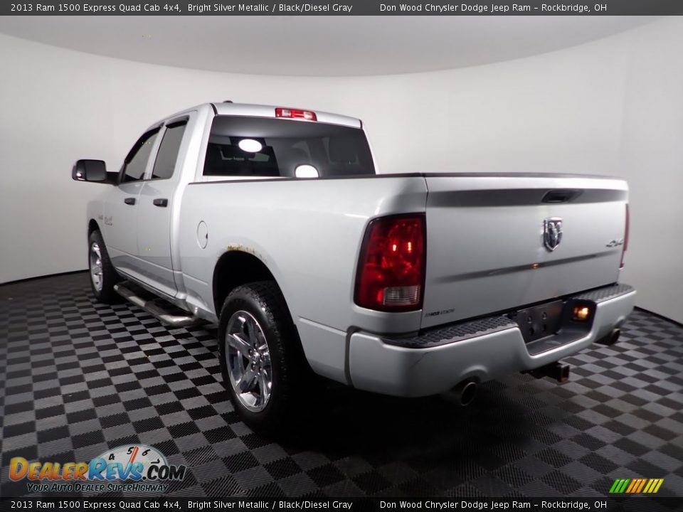 2013 Ram 1500 Express Quad Cab 4x4 Bright Silver Metallic / Black/Diesel Gray Photo #4