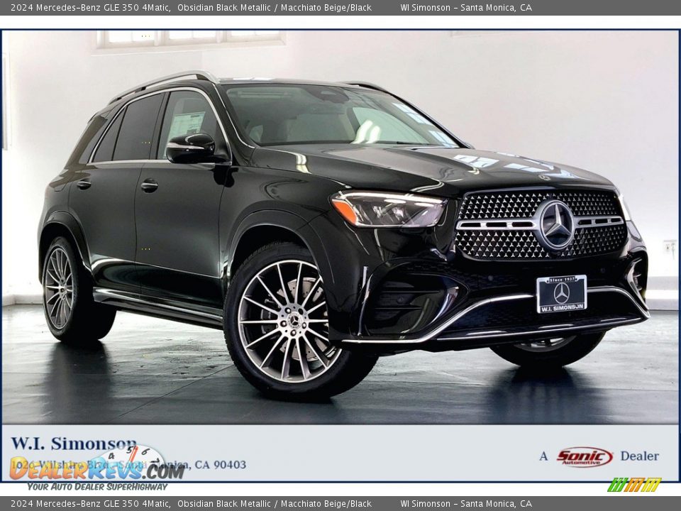 2024 Mercedes-Benz GLE 350 4Matic Obsidian Black Metallic / Macchiato Beige/Black Photo #1