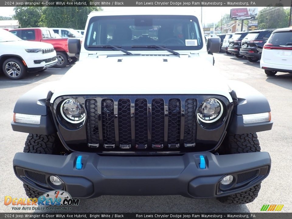 2024 Jeep Wrangler 4-Door Willys 4xe Hybrid Bright White / Black Photo #10