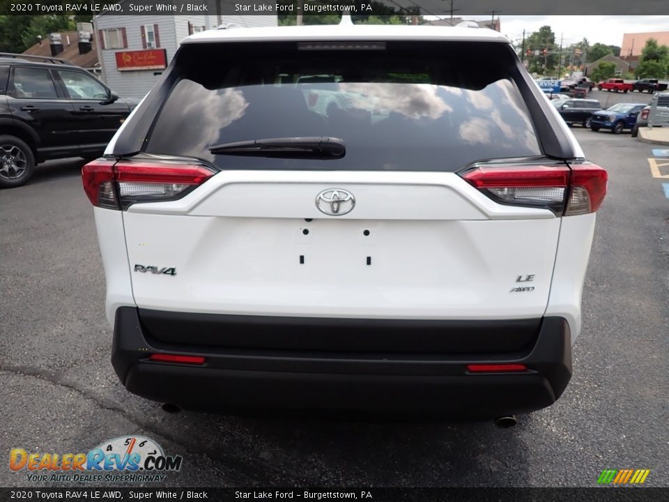 2020 Toyota RAV4 LE AWD Super White / Black Photo #4