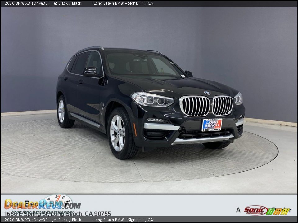 2020 BMW X3 sDrive30i Jet Black / Black Photo #1