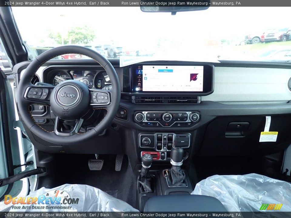 Dashboard of 2024 Jeep Wrangler 4-Door Willys 4xe Hybrid Photo #13