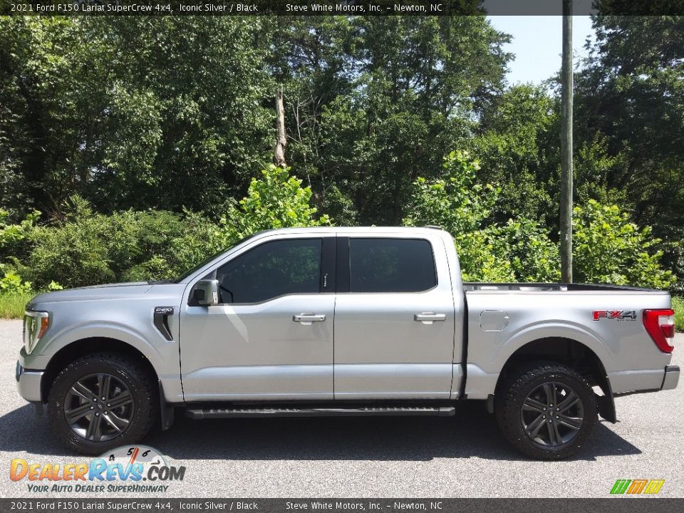 2021 Ford F150 Lariat SuperCrew 4x4 Iconic Silver / Black Photo #1