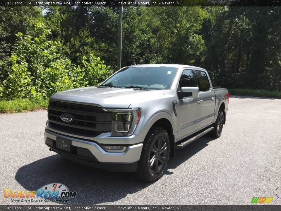 2021 Ford F150 Lariat SuperCrew 4x4 Iconic Silver / Black Photo #2