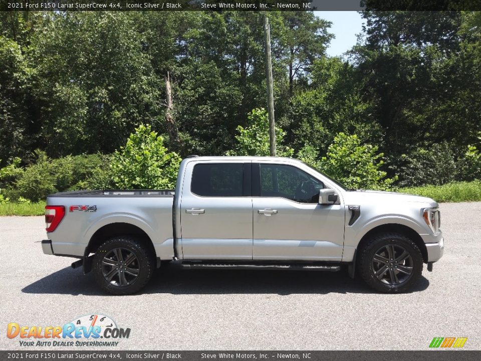 2021 Ford F150 Lariat SuperCrew 4x4 Iconic Silver / Black Photo #5