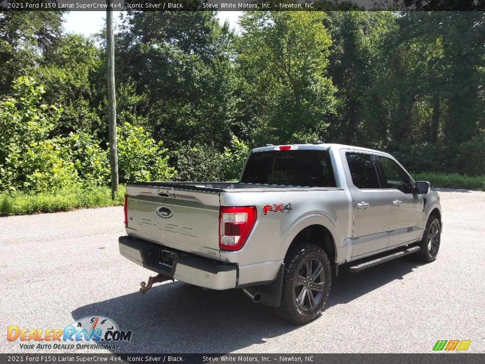 2021 Ford F150 Lariat SuperCrew 4x4 Iconic Silver / Black Photo #6